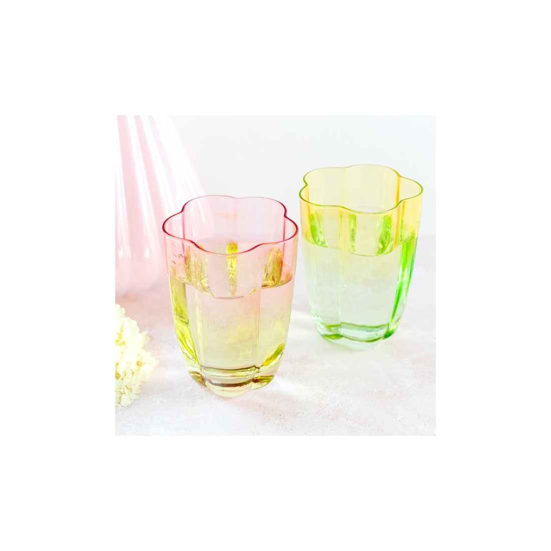 Verre fleur - Pastel hue flower
