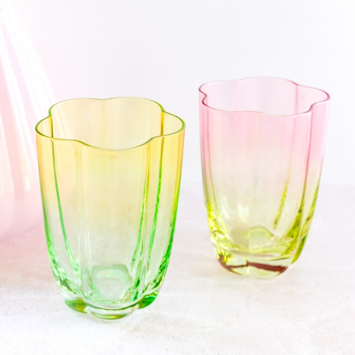 Verre fleur - Tumbler pastel
