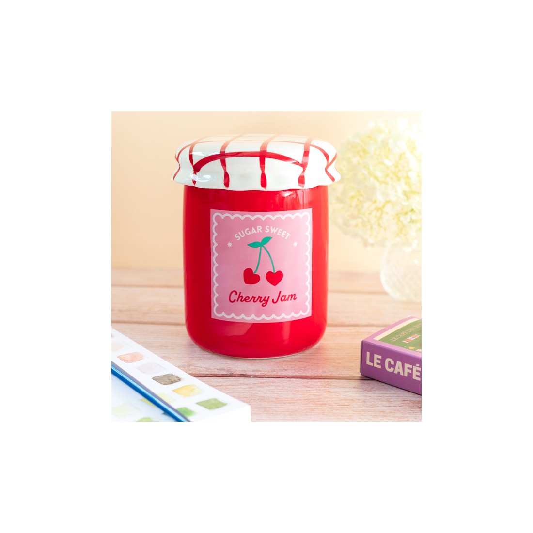 Brûle-parfum en céramique - Pot de confiture