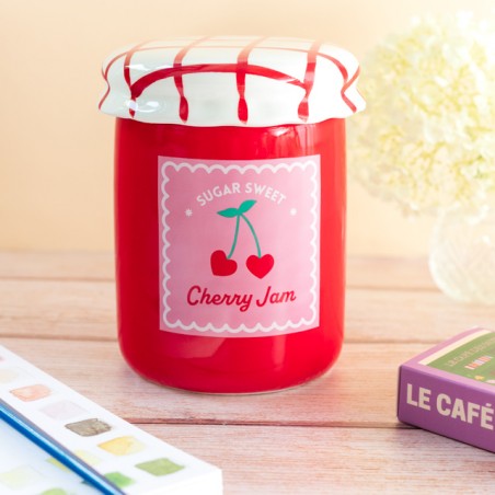 Brûle-parfum en céramique - Pot de confiture