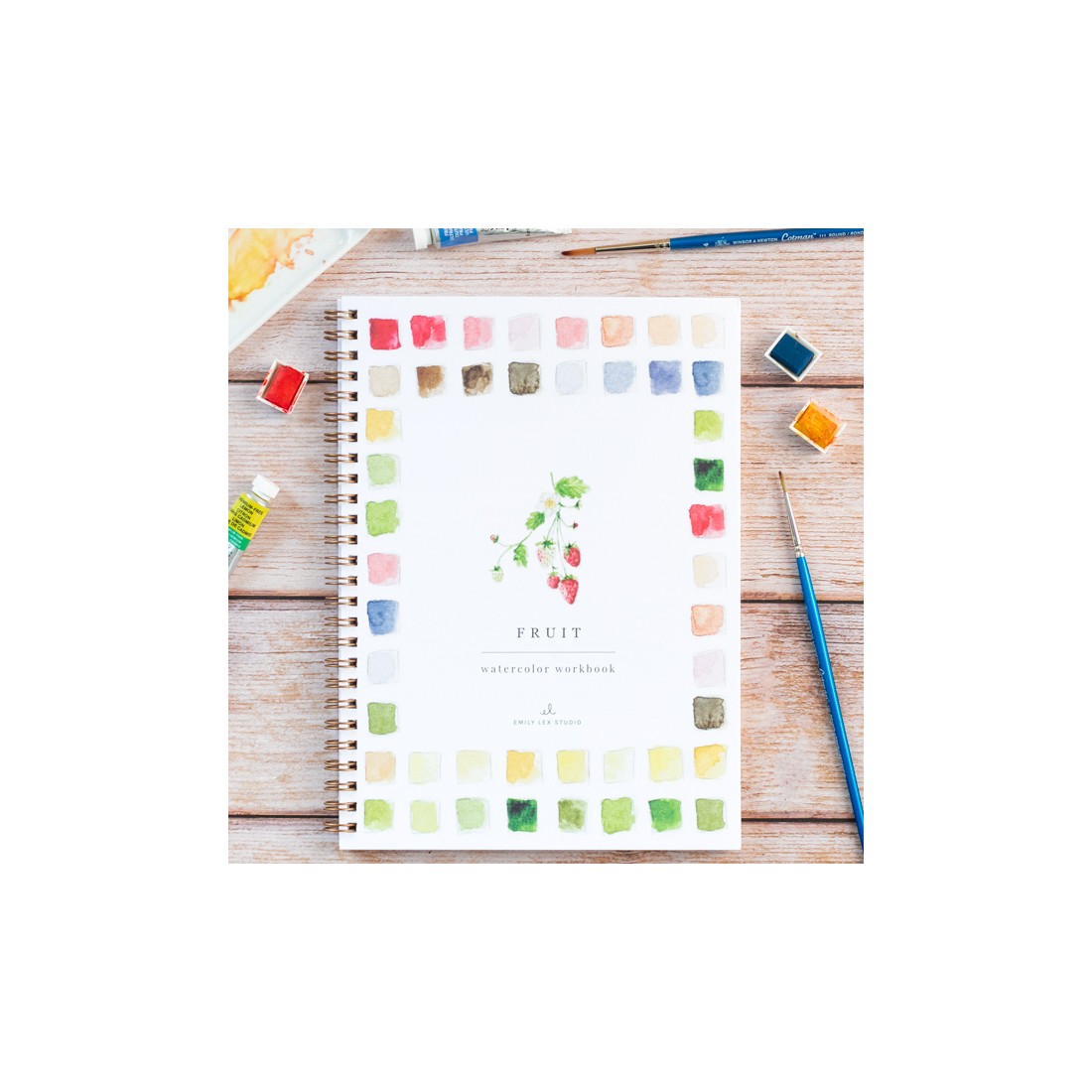 Carnet de peinture à l'aquarelle - Fruits