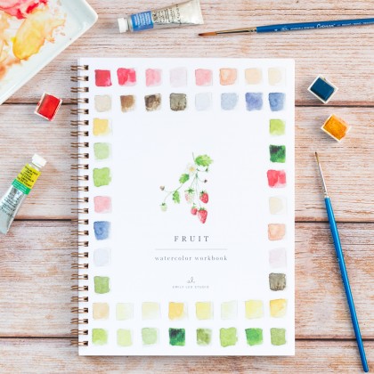 Carnet de peinture à l'aquarelle - Fruits