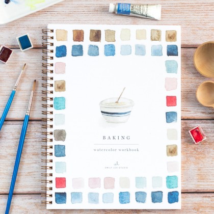 Carnet de peinture à l'aquarelle - Baking