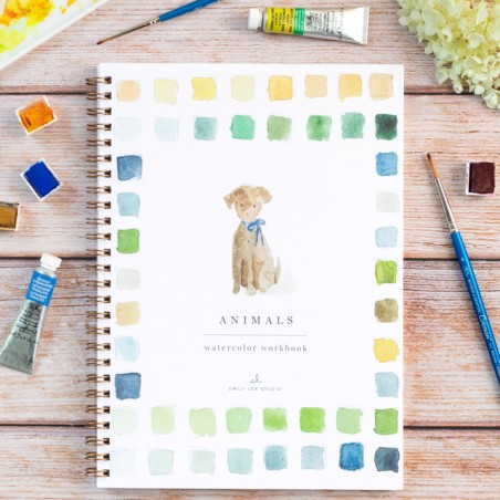 Carnet de peinture à l'aquarelle - Animals