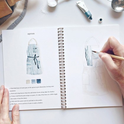 Carnet de peinture à l'aquarelle - Baking