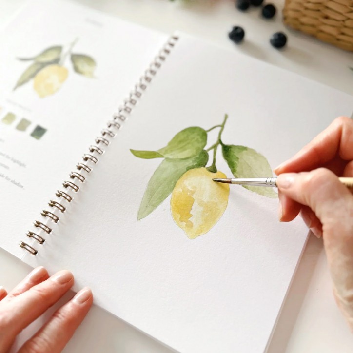 Carnet de peinture à l'aquarelle - Fruits - Emily Lex Studio