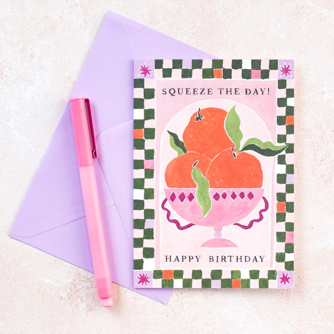 Carte d'anniversaire - Squeeze the day! - Sister paper co