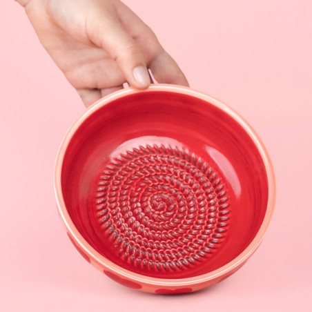 Handmade ceramic grater bowl - Sweetheart (medium)