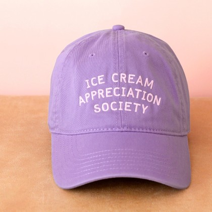 Casquette dad cap - Ice cream appreciation society (mauve)