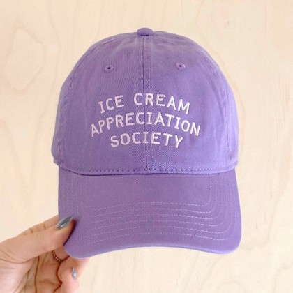 Casquette dad cap - Ice cream appreciation society (mauve)