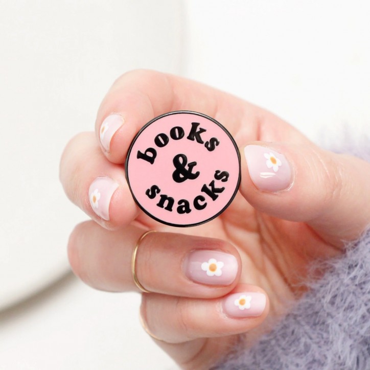 Pin's - Books & snacks - cadeau lectrice