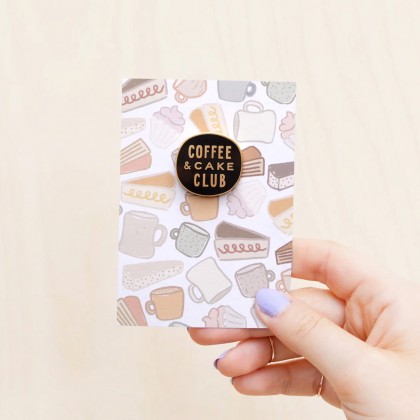 Enamel pin - Coffee & cake club