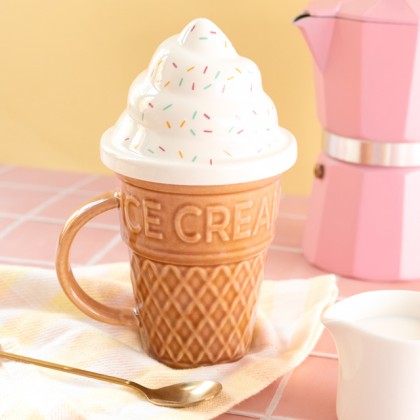 Lidded mug - Ice cream cone