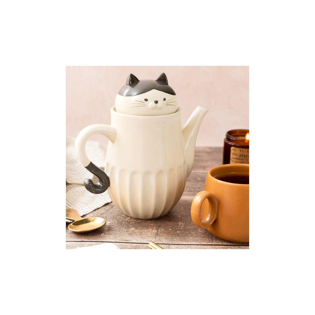 Théière avec infuseur - Chat Neko - Decole