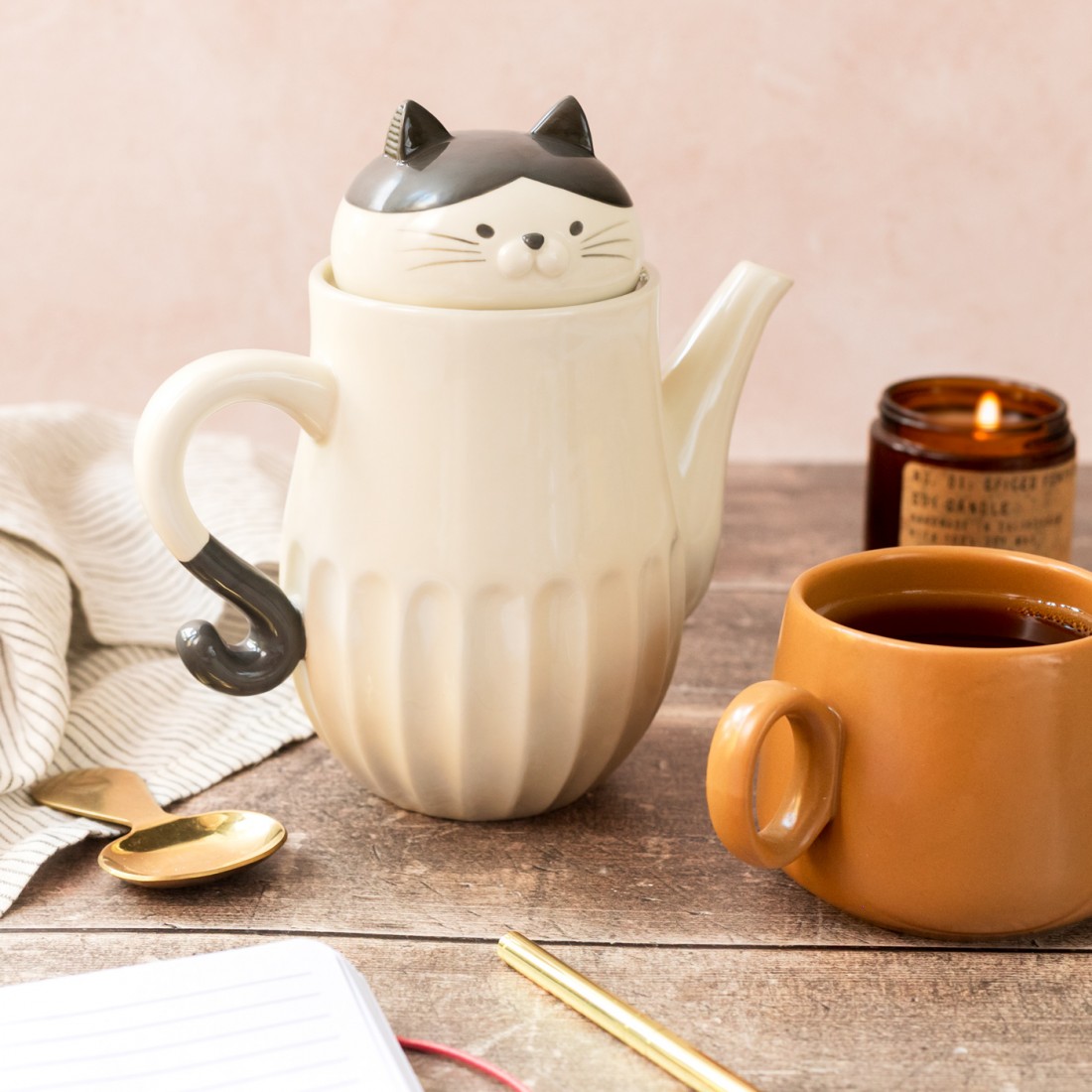 Théière avec infuseur - Chat Neko
