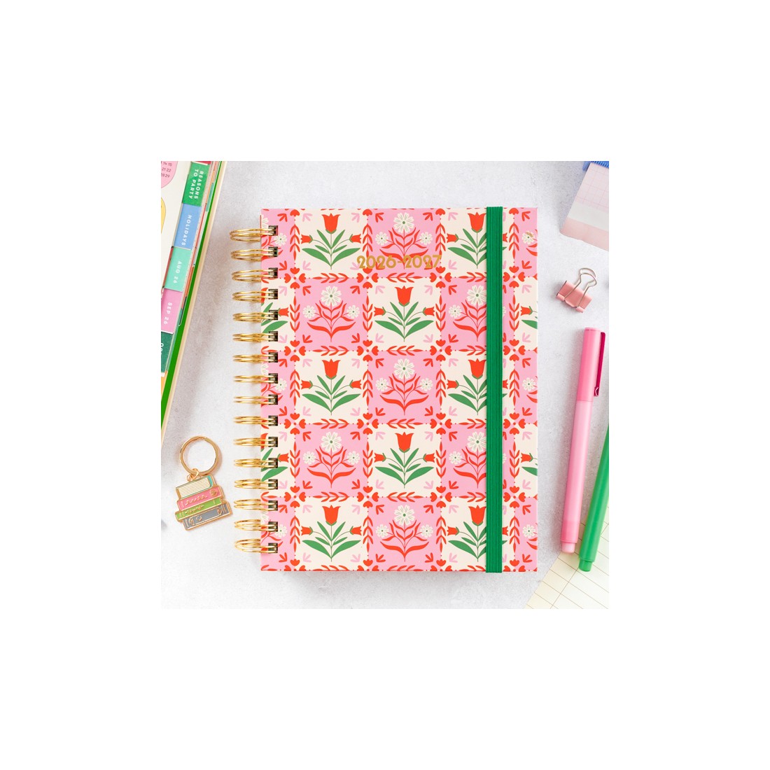 Agenda ban.do - Pink tile 2026-2027 (medium)