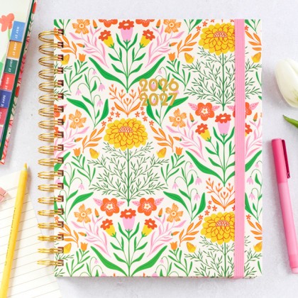 Agenda ban.do - White floral 2026-2027 (large)