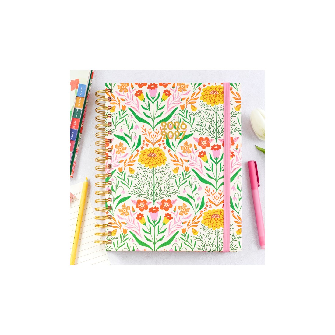 Agenda ban.do - White floral 2026-2027 (large)