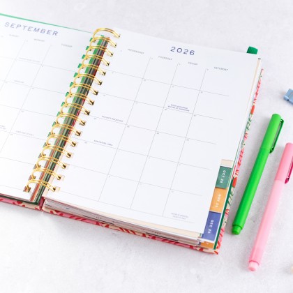 Agenda ban.do - Pink tile 2026-2027 (medium)
