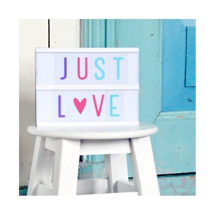 Lightbox pastel letters set
