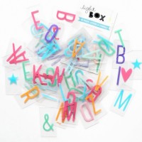 Lightbox pastel letters set