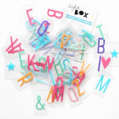 Lightbox pastel letters set